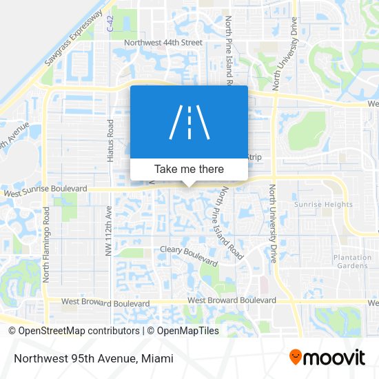 Northwest 95th Avenue map