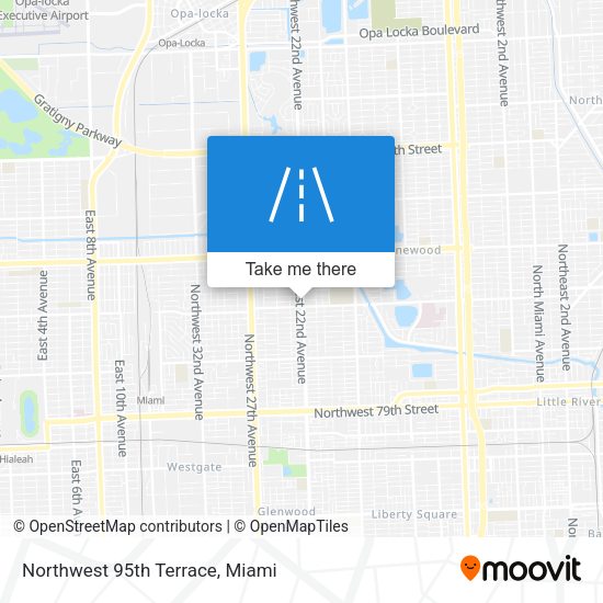 Northwest 95th Terrace map