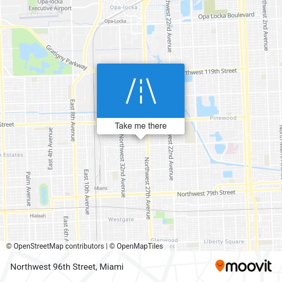 Northwest 96th Street map