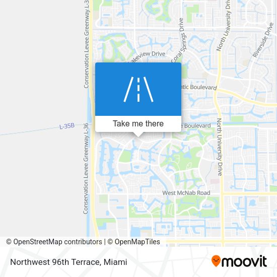 Mapa de Northwest 96th Terrace