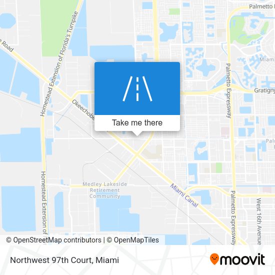 Northwest 97th Court map