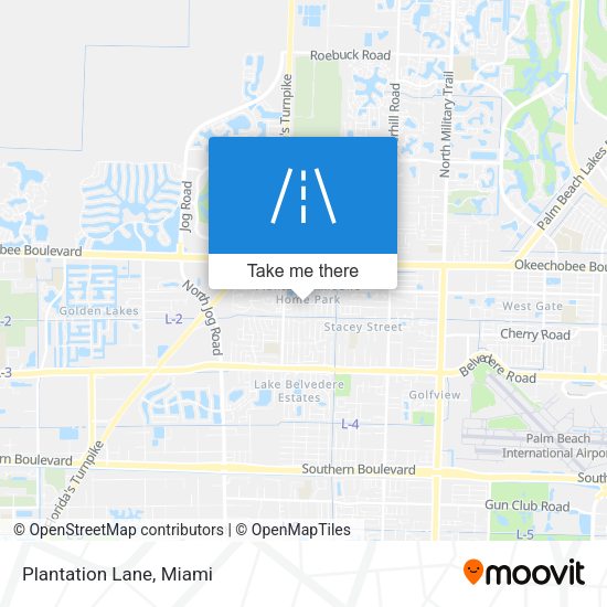 Plantation Lane map