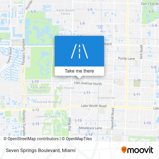 Mapa de Seven Springs Boulevard