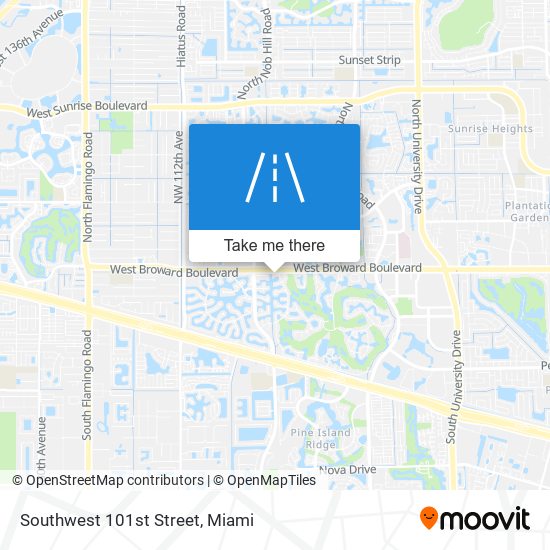 Southwest 101st Street map