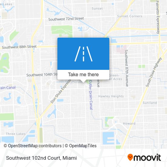 Southwest 102nd Court map