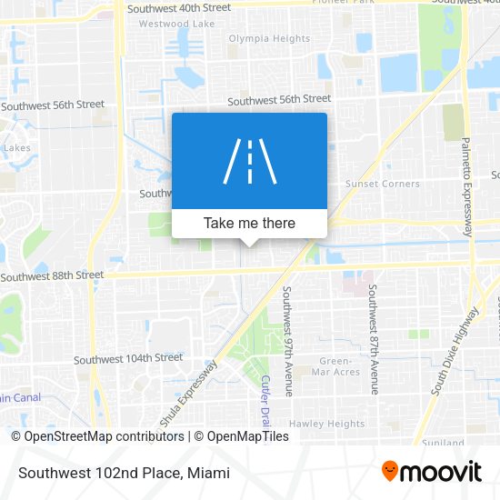 Mapa de Southwest 102nd Place
