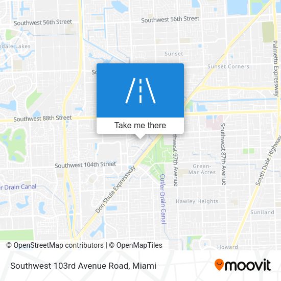 Mapa de Southwest 103rd Avenue Road