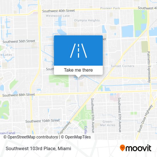 Southwest 103rd Place map