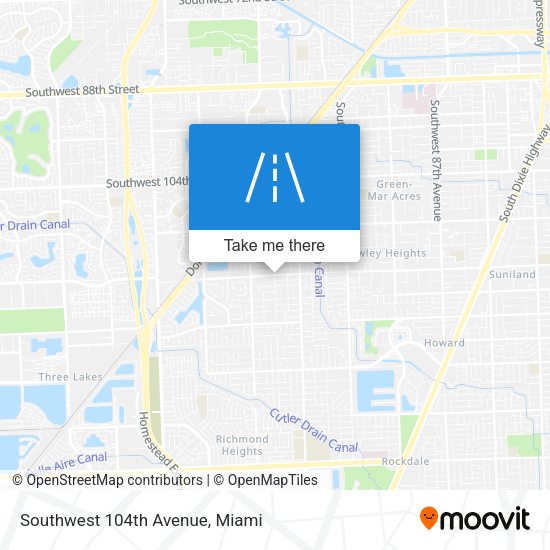 Mapa de Southwest 104th Avenue
