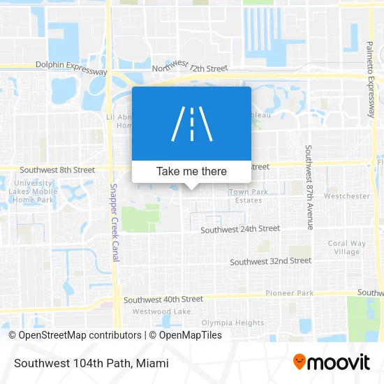 Southwest 104th Path map