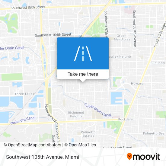 Southwest 105th Avenue map