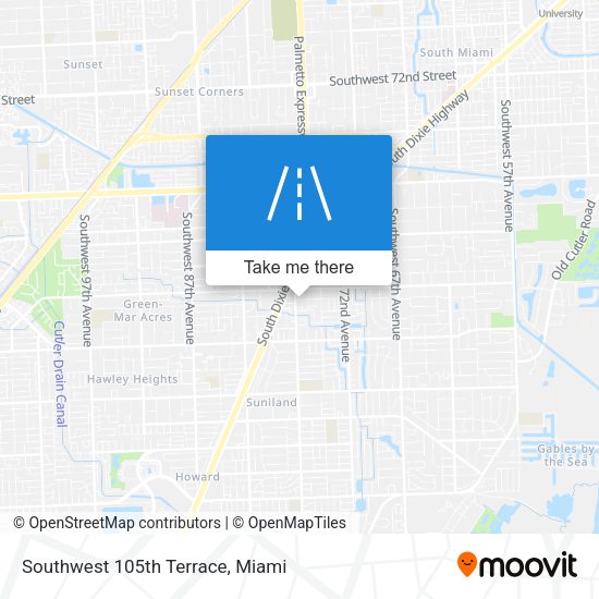 Southwest 105th Terrace map