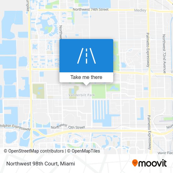 Mapa de Northwest 98th Court