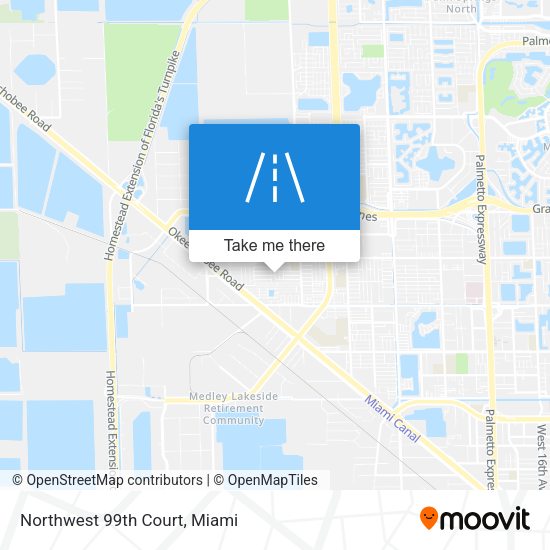 Northwest 99th Court map