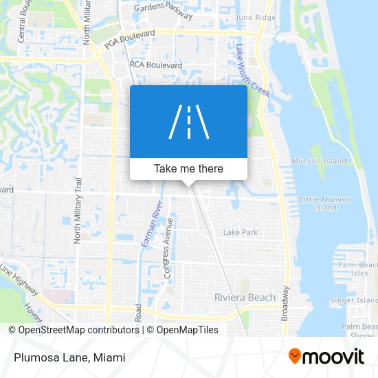 Plumosa Lane map