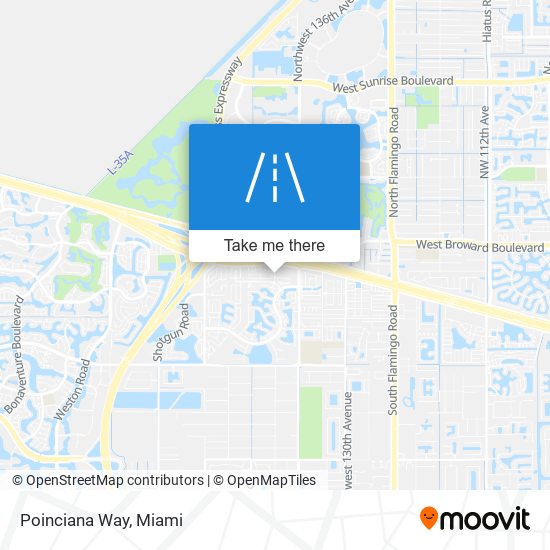 Poinciana Way map