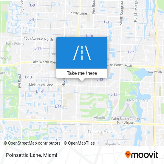 Mapa de Poinsettia Lane