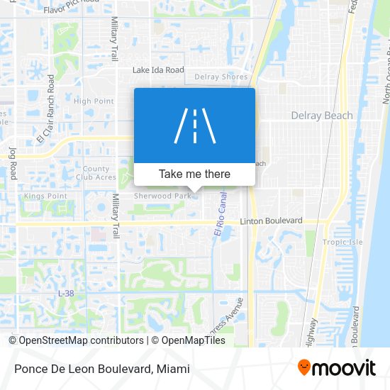 Mapa de Ponce De Leon Boulevard