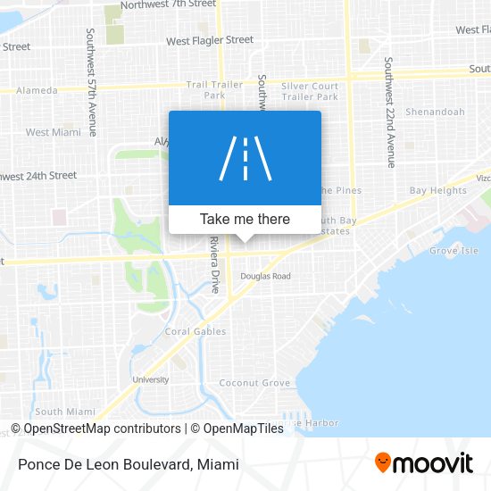 Ponce De Leon Boulevard map