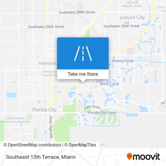 Southeast 13th Terrace map