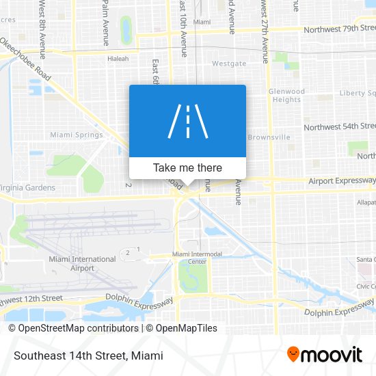 Southeast 14th Street map