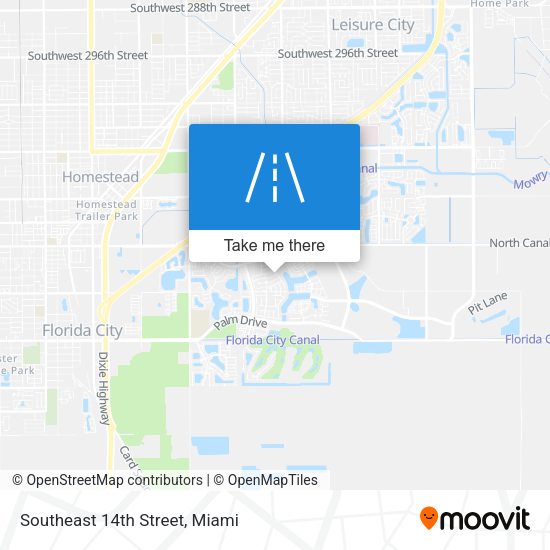 Southeast 14th Street map