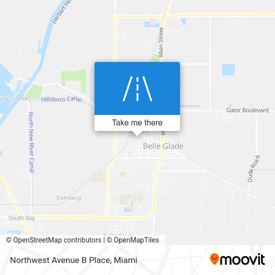 Mapa de Northwest Avenue B Place