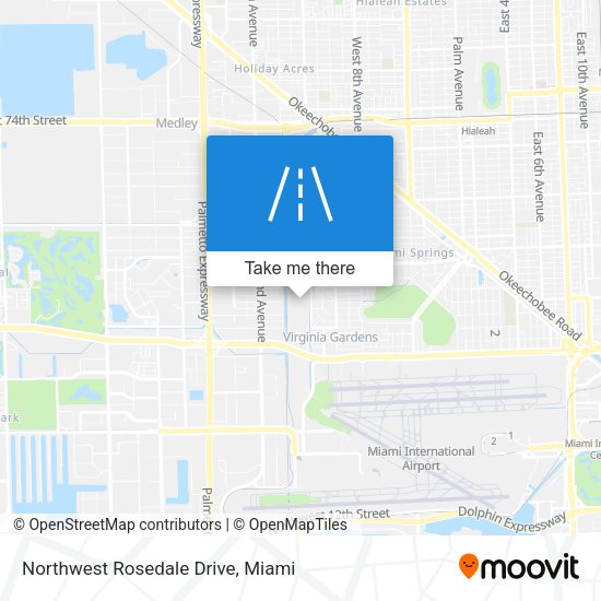 Mapa de Northwest Rosedale Drive