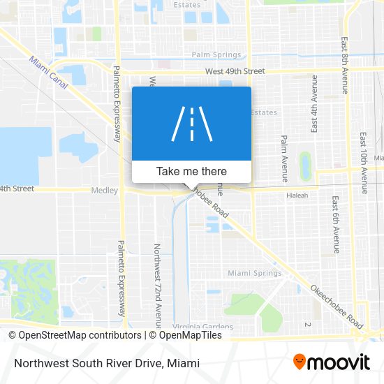 Northwest South River Drive map