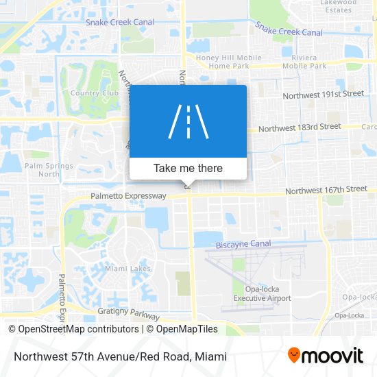 Northwest 57th Avenue/Red Road map