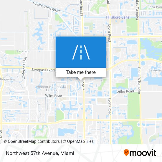 Northwest 57th Avenue map