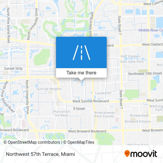 Northwest 57th Terrace map