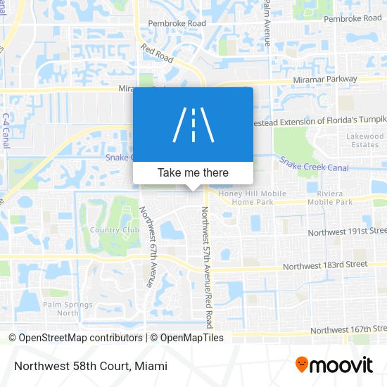 Mapa de Northwest 58th Court