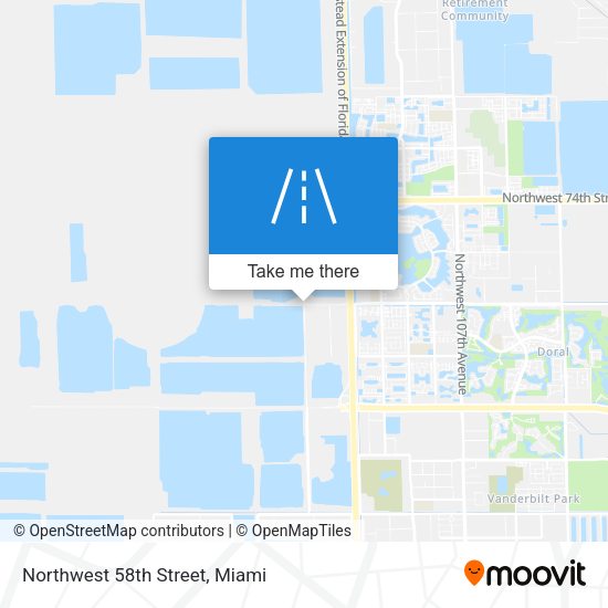 Northwest 58th Street map