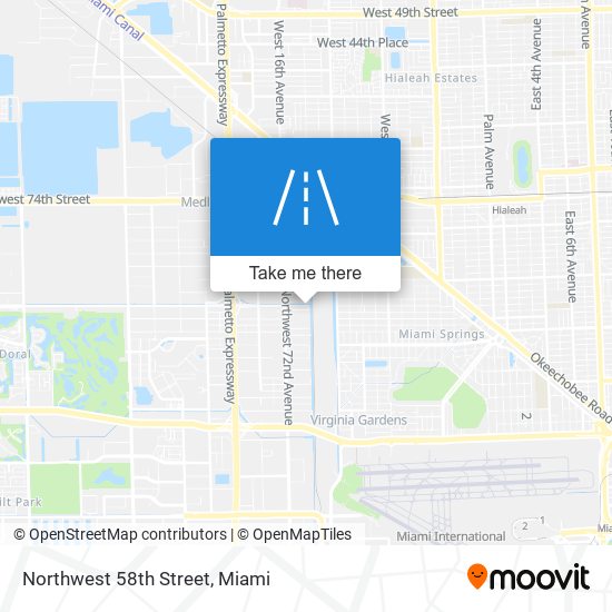 Northwest 58th Street map