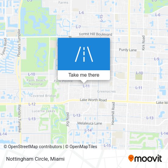 Mapa de Nottingham Circle