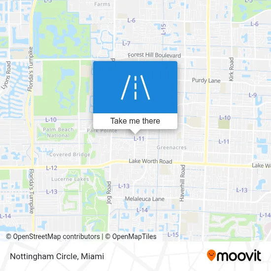 Nottingham Circle map