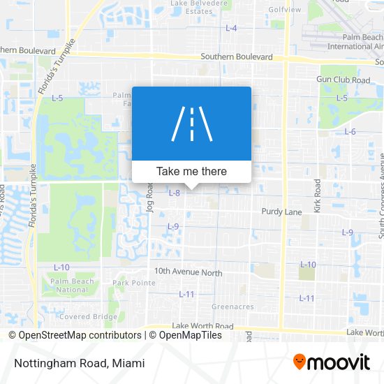 Mapa de Nottingham Road