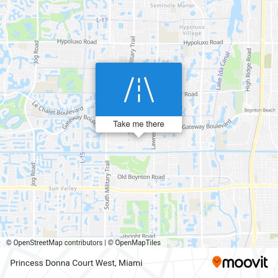 Princess Donna Court West map