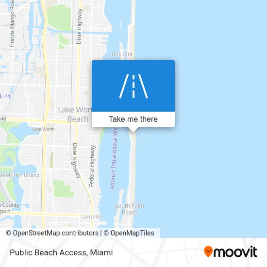 Public Beach Access map