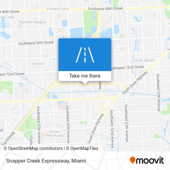 Mapa de Snapper Creek Expressway