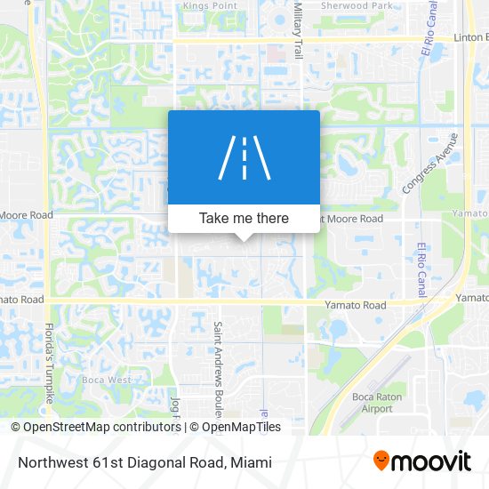 Northwest 61st Diagonal Road map
