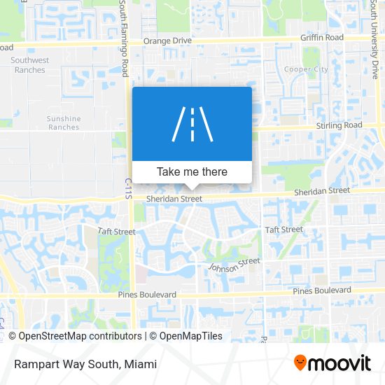 Rampart Way South map