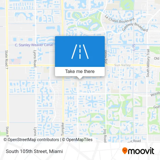 South 105th Street map