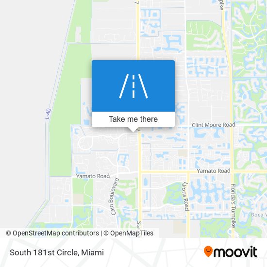 South 181st Circle map