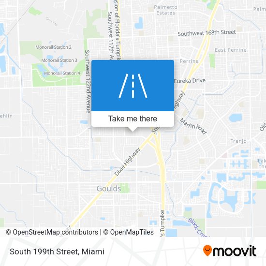 South 199th Street map