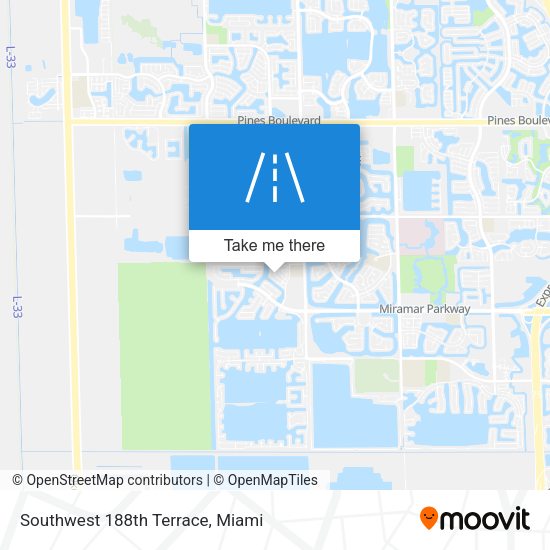 Southwest 188th Terrace map