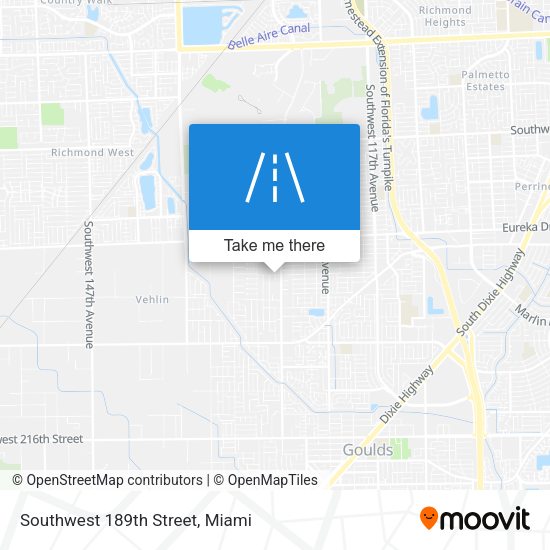 Southwest 189th Street map