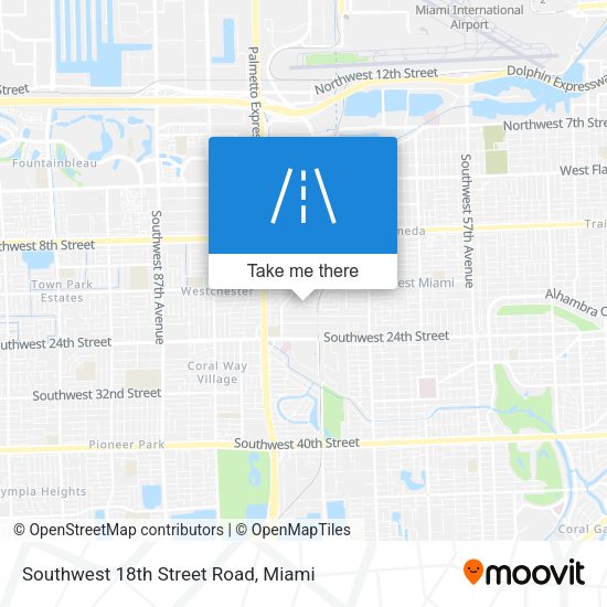 Southwest 18th Street Road map