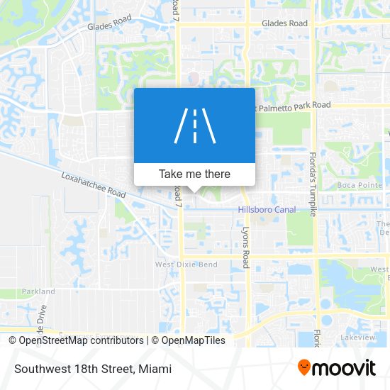 Southwest 18th Street map
